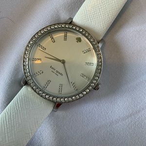 LIKE NEW White Diamond Studded Kate Spade ♠️ Watch